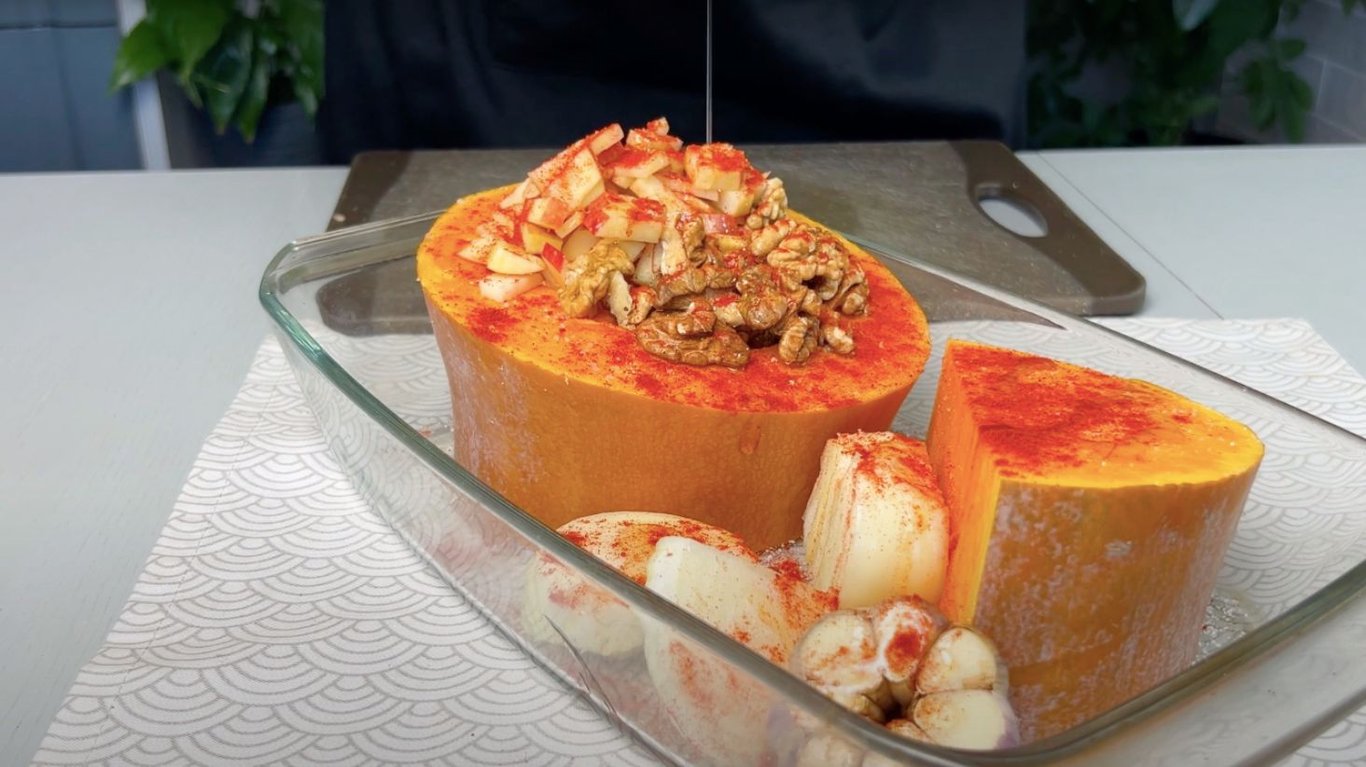 рецепт тыквенного супа с орехами