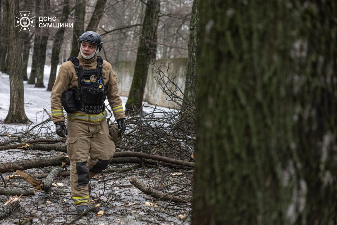 Наслідки обстрілу Сум 15 лютого