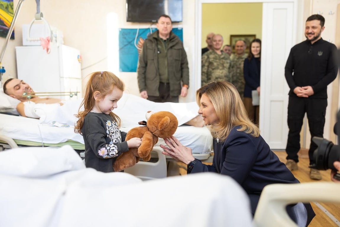 Воїни, які лікуються після поранення, поспілкувалися з подружжям Зеленських