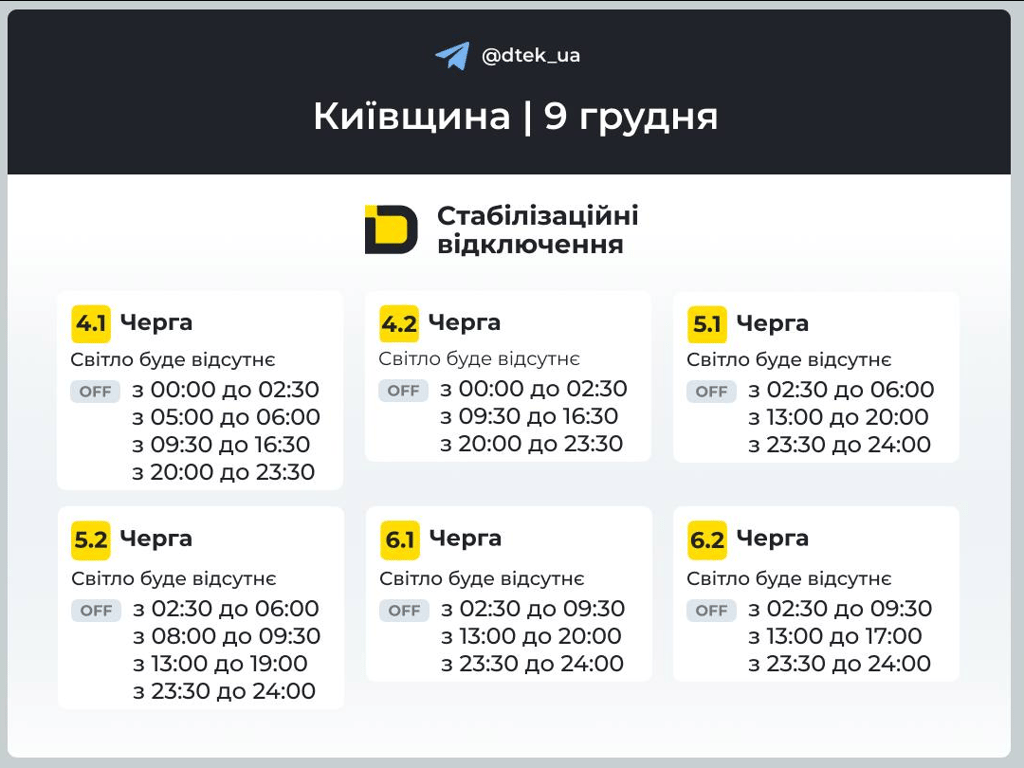 Графіки відключення у столиці — коли у киян не буде світла завтра - фото 4