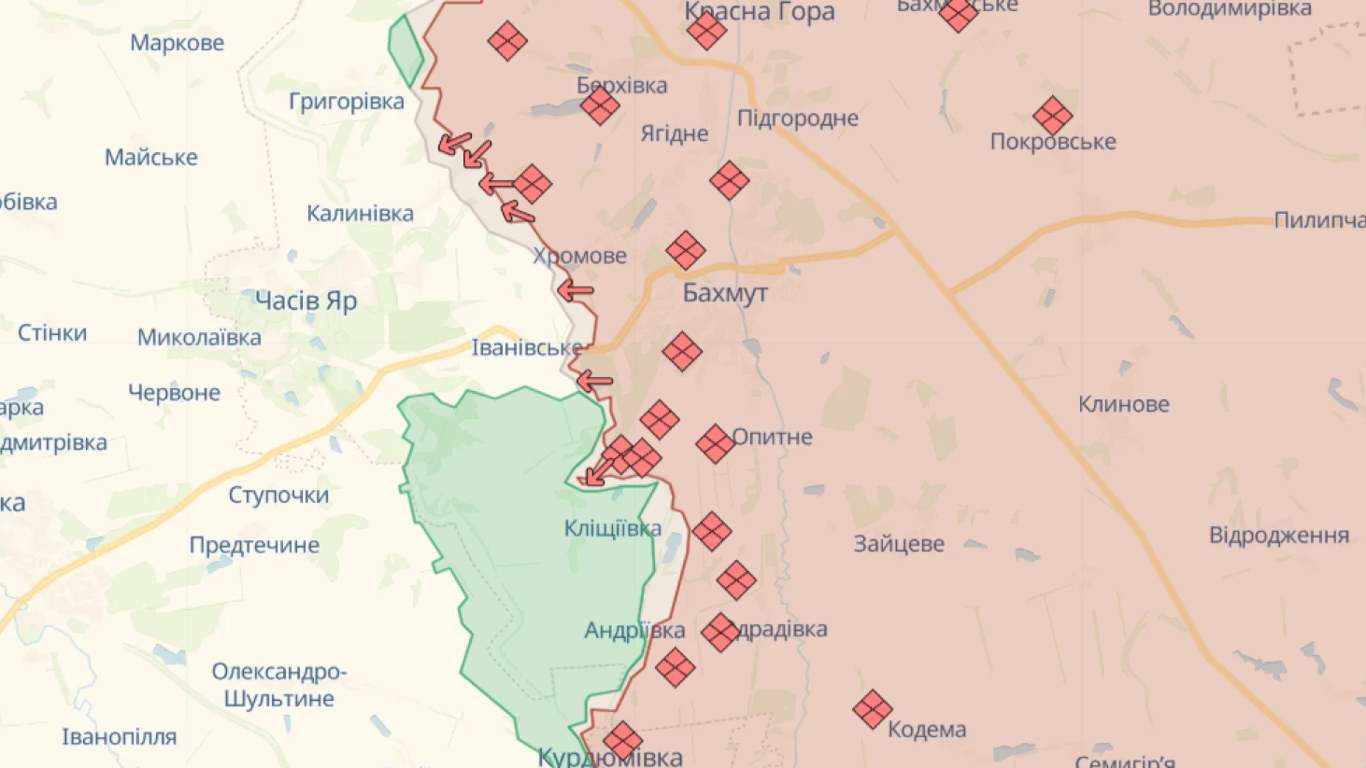 Карта бойових дій в Україні онлайн сьогодні, 10.01.2024 — DeepState, Liveuamap, ISW