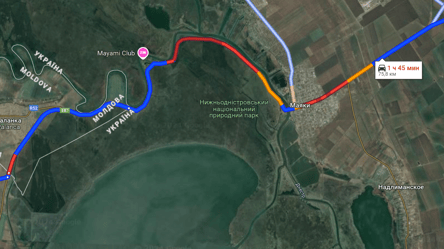 Затор на 12 кілометрів — на міжнародній трасі Одеса — Рені сильно ускладнений рух - 290x166
