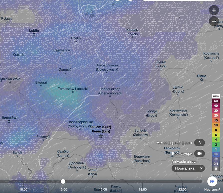 Львов снегопад