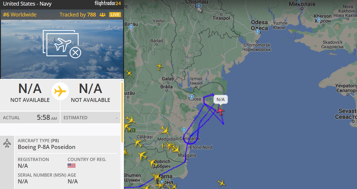 Літак НАТО близько Одещини