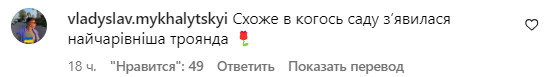 Коментар зі сторінки Тіни Кароль