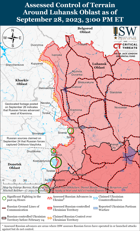 Карти бойових дій на 29 вересня