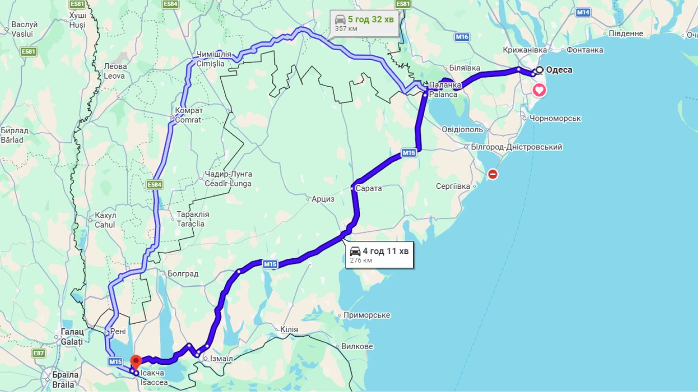 Заторина трасі Одеса-Рені