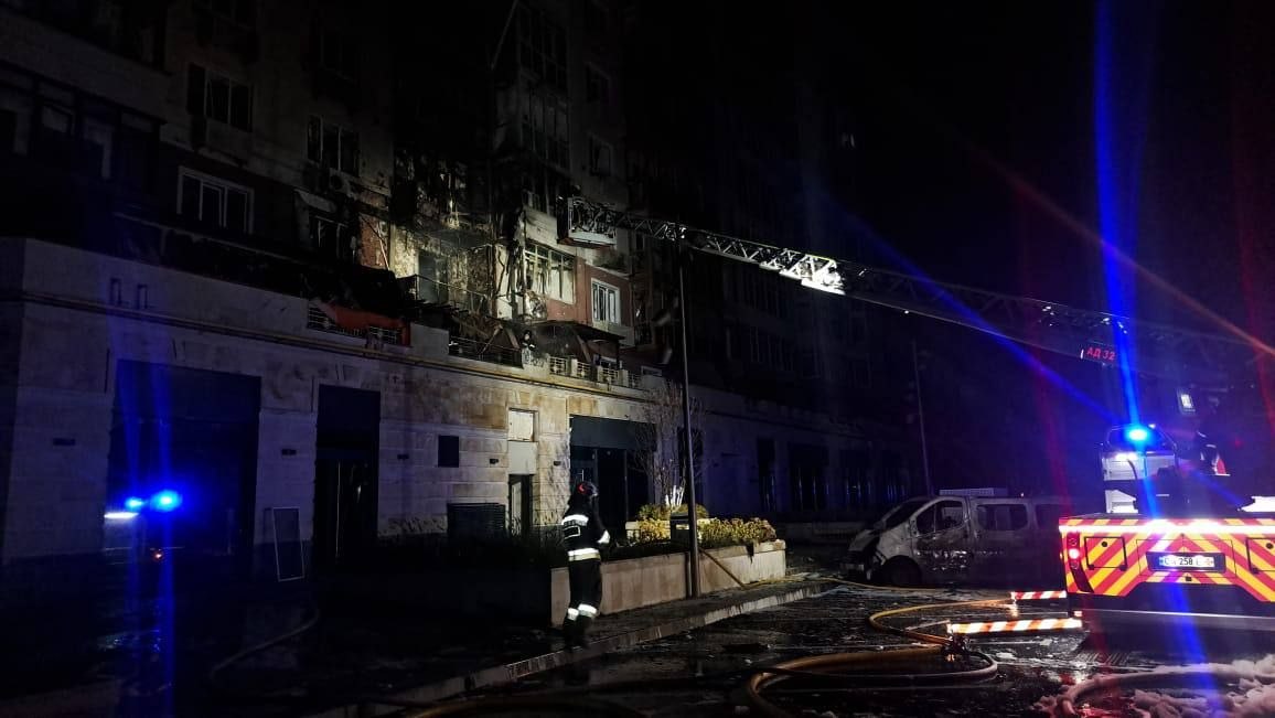 В Умані після падіння російського БпЛА 16 жовтня загорілася багатоповерхівка 