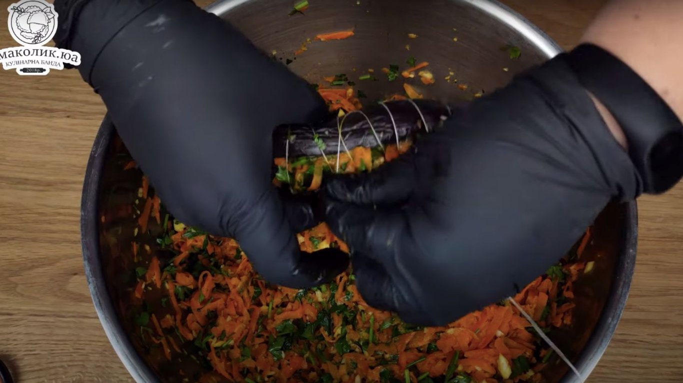 рецепт фаршированих баклажанів на зиму 