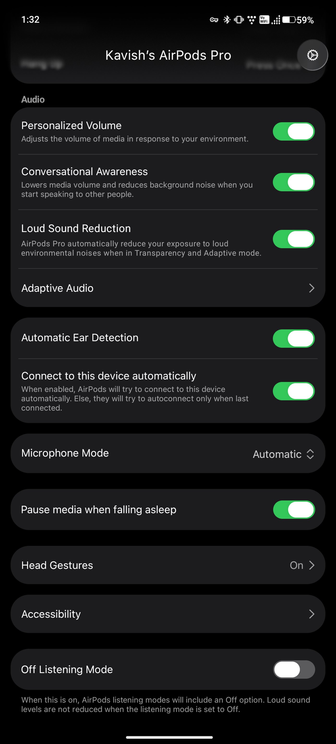 Робота застосунку LibrePods на Android