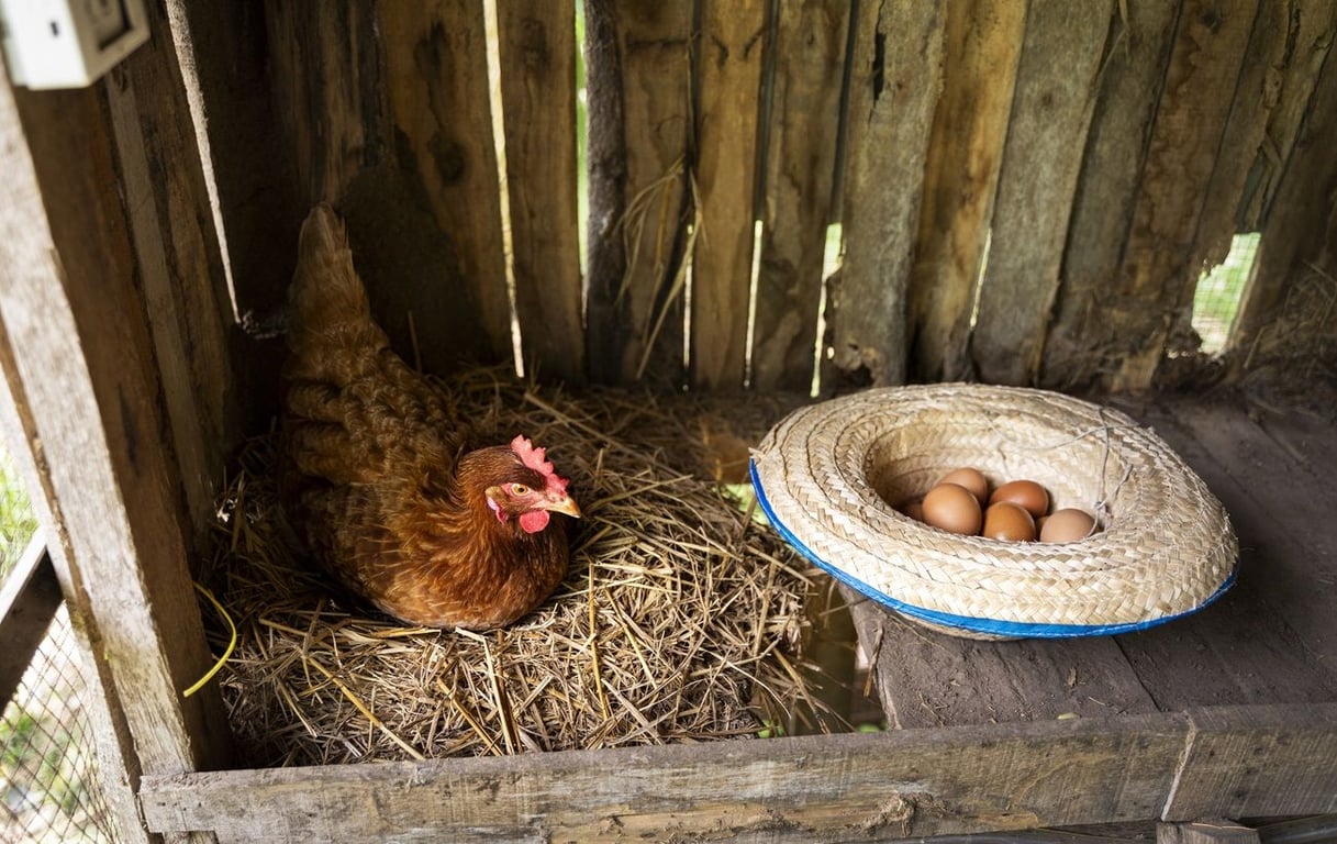 Курица, которая снесла яйца