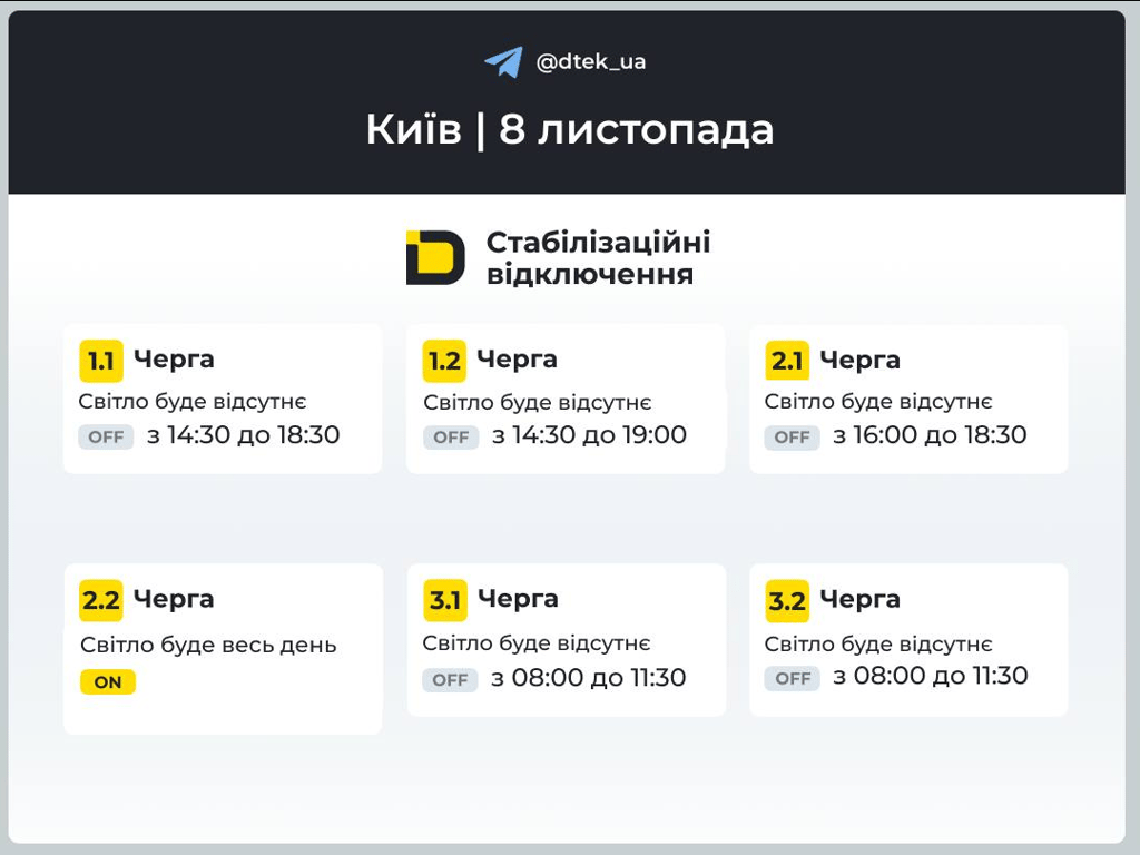 Графики отключения света — когда будут ограничения в Киеве завтра - фото 1