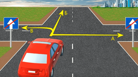 Тест ПДД — куда может проехать водитель красного авто - 285x160