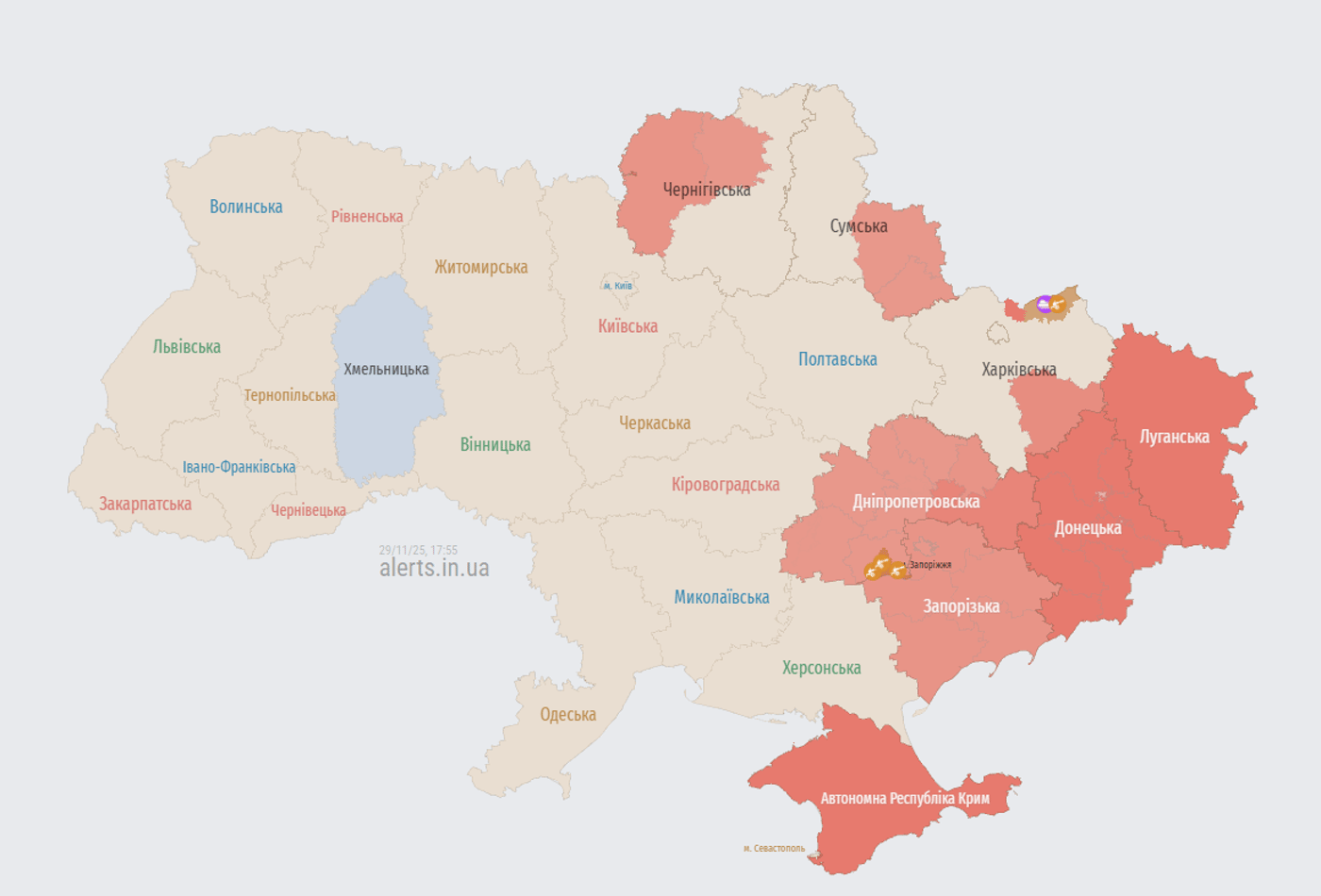 Карта тривог