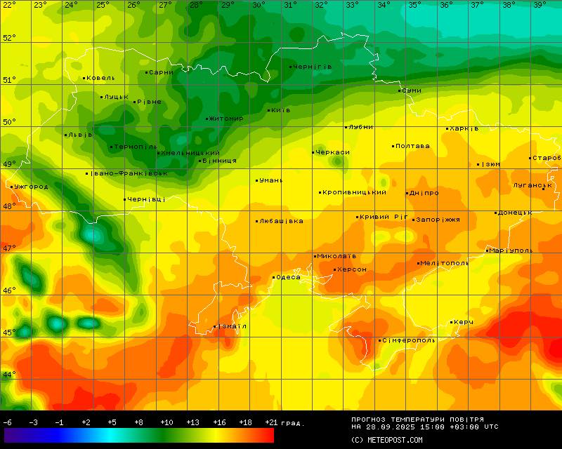Прогноз погоди в Україні на 28 вересня