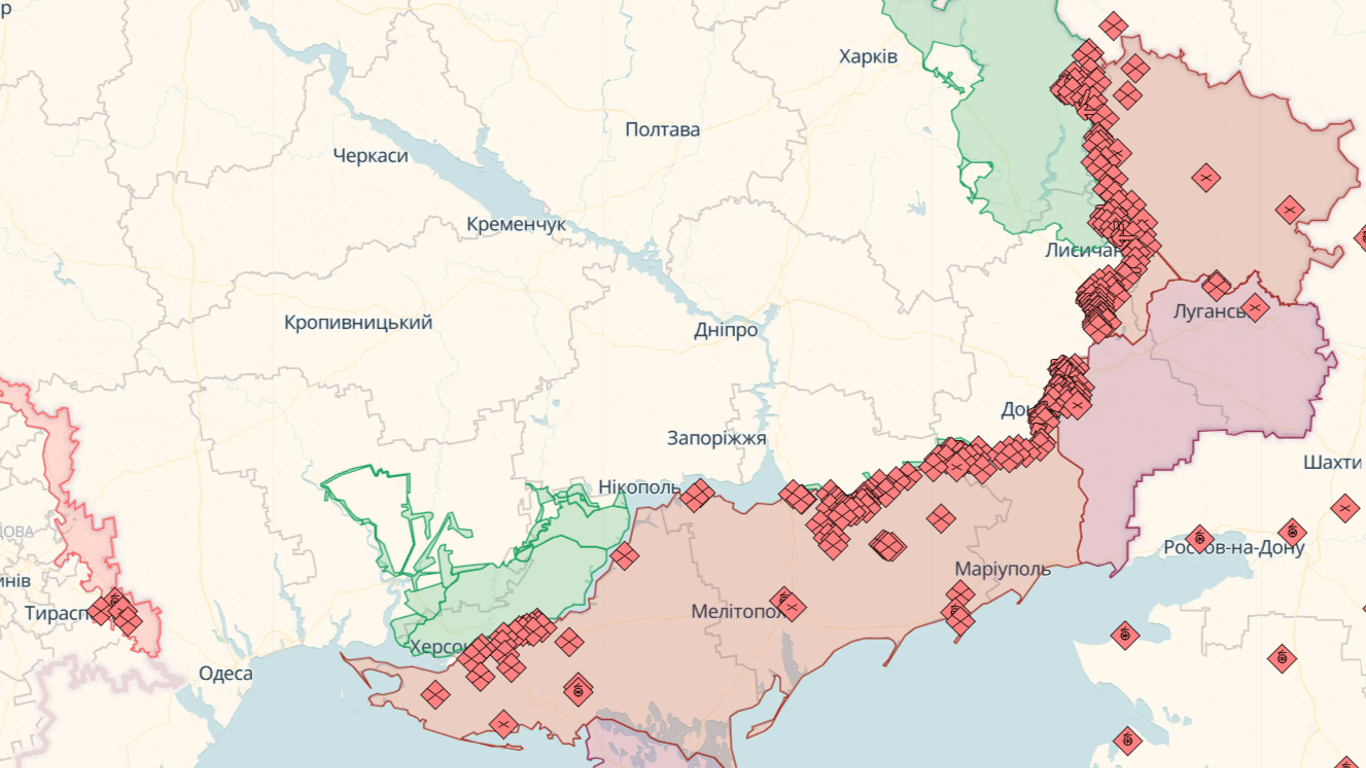 Карта боевых действий в Украине онлайн сегодня, 29.12.2023 — DeepState, Liveuamap, ISW