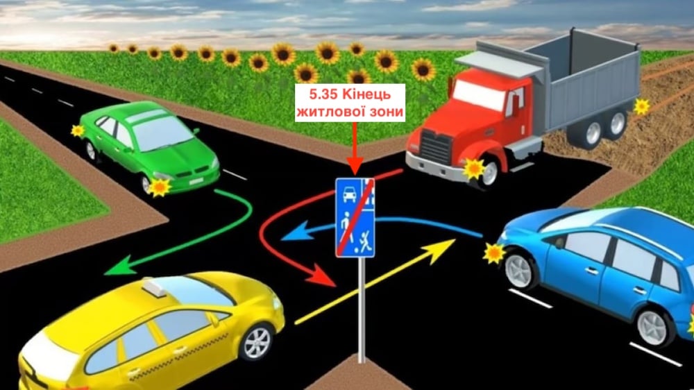 Тест з ПДР: хто проїде перехрестя останнім?