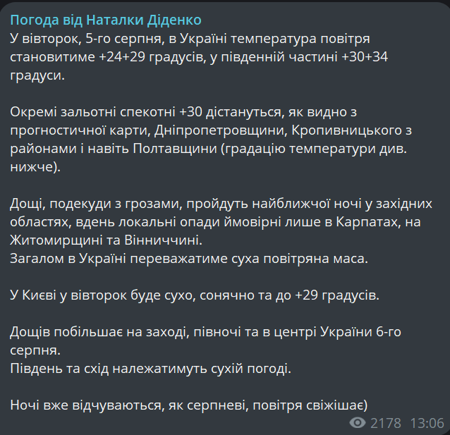 Повертається спека — Діденко розкрила, де буде найгарячіше завтра - фото 1