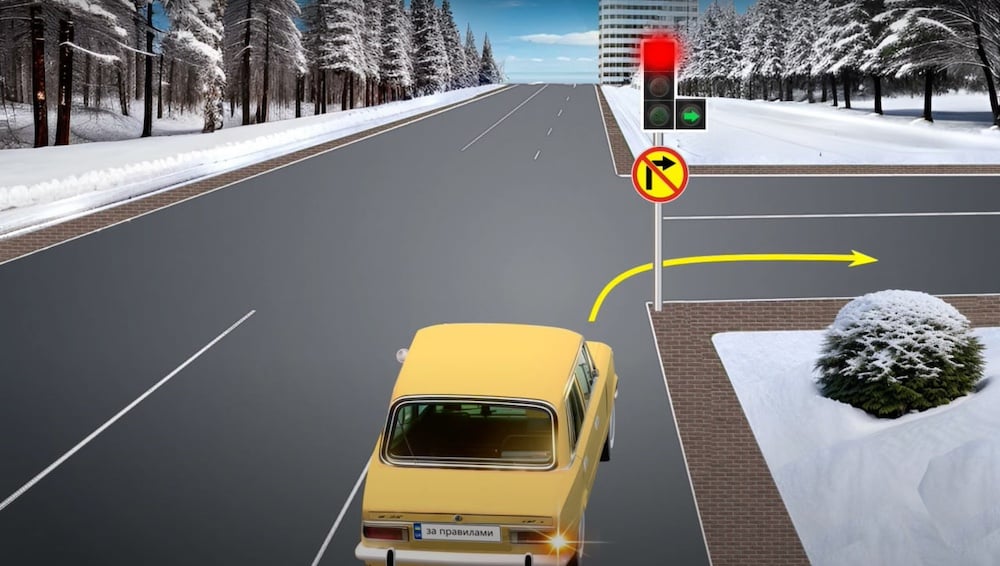 Запутанный ПДД тест — разрешен ли поворот справа - фото 1