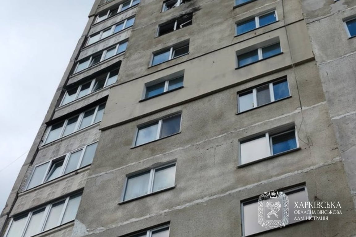 Влучання в багатоповерхівку у Харкові