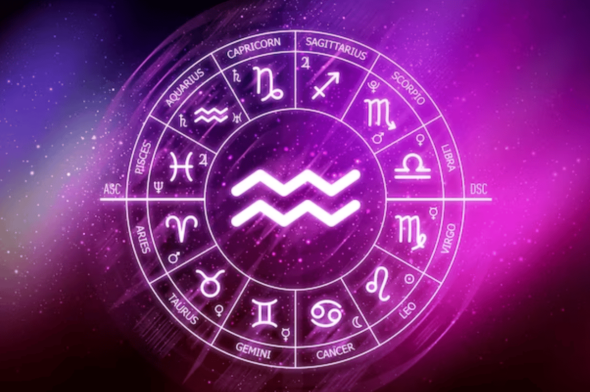 Знак Зодиака Водолей в астрологическом круге