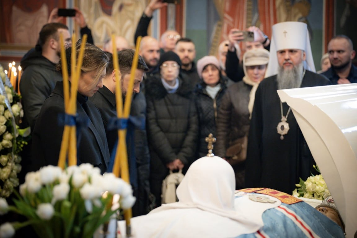 Володимир Зеленський та Олена Зеленська прощаються із Патріархом Філаретом 21 березня