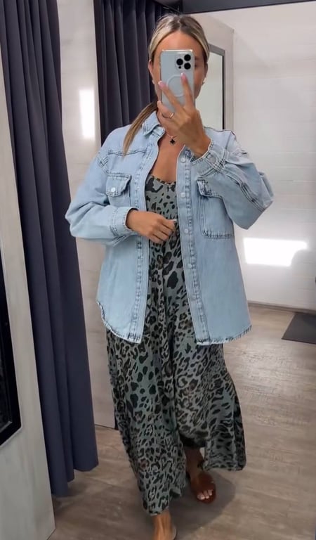 A denim shirt can be played up in different ways