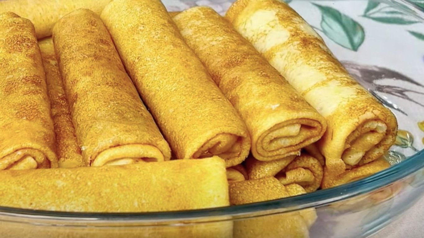 блины с начинкой на завтрак