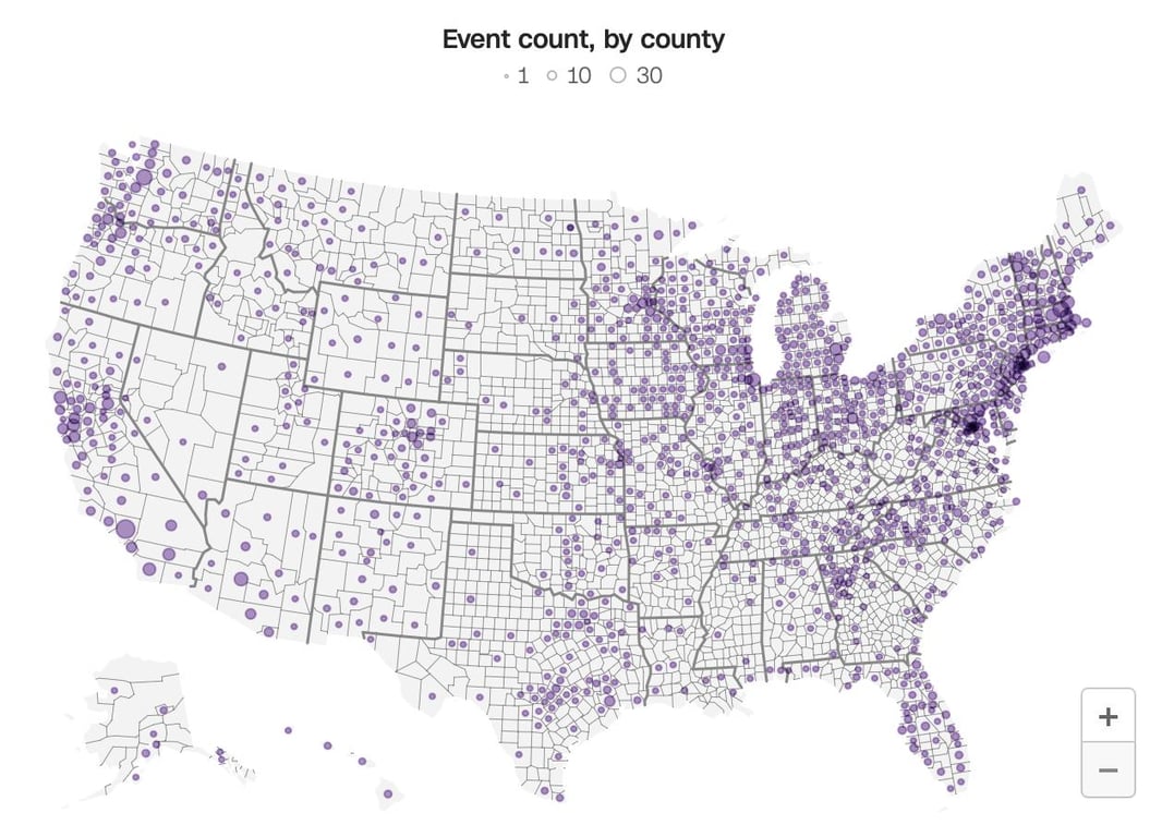 Карта протестов