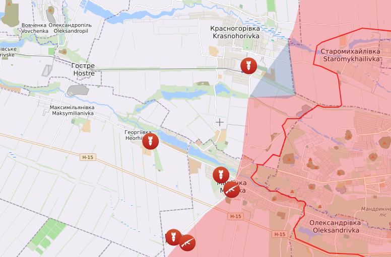 Карта бойових дій станом на 24 жовтня