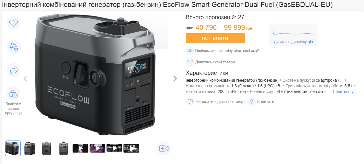 Ціни на генератори в Україні станом на липень 2024