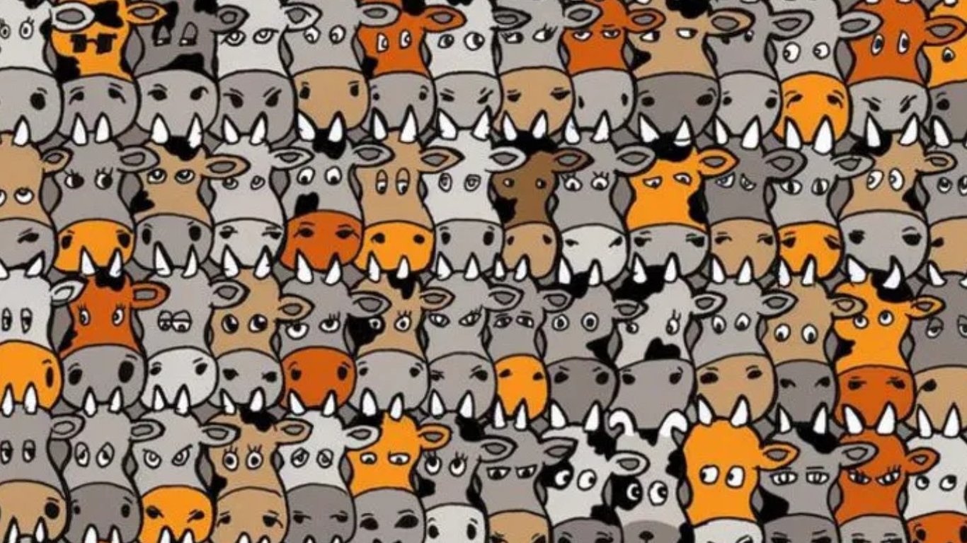 Оптическая головоломка: только 1% могут увидеть собаку среди коров