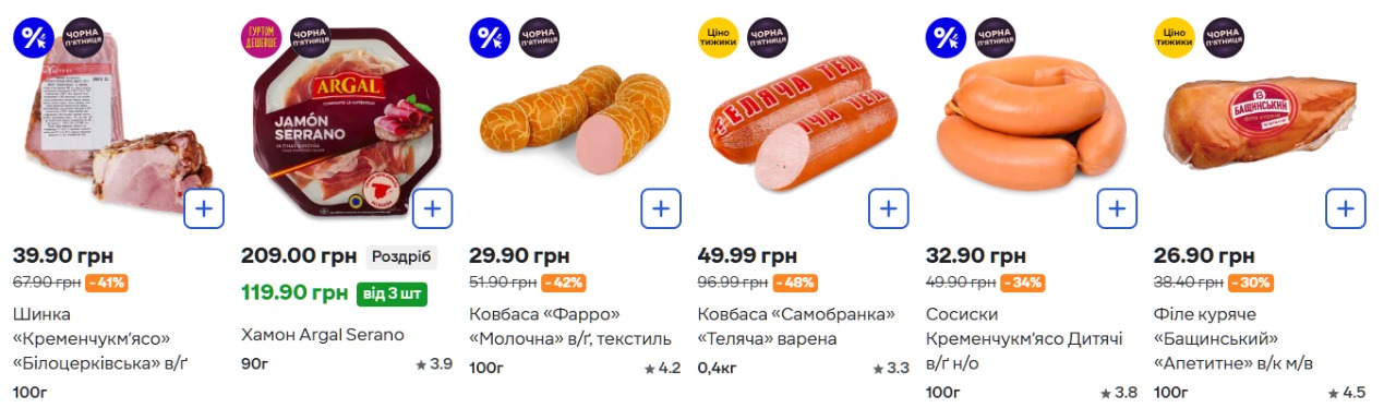 Какие колбасы со скидками в Сильпо на Черную пятницу