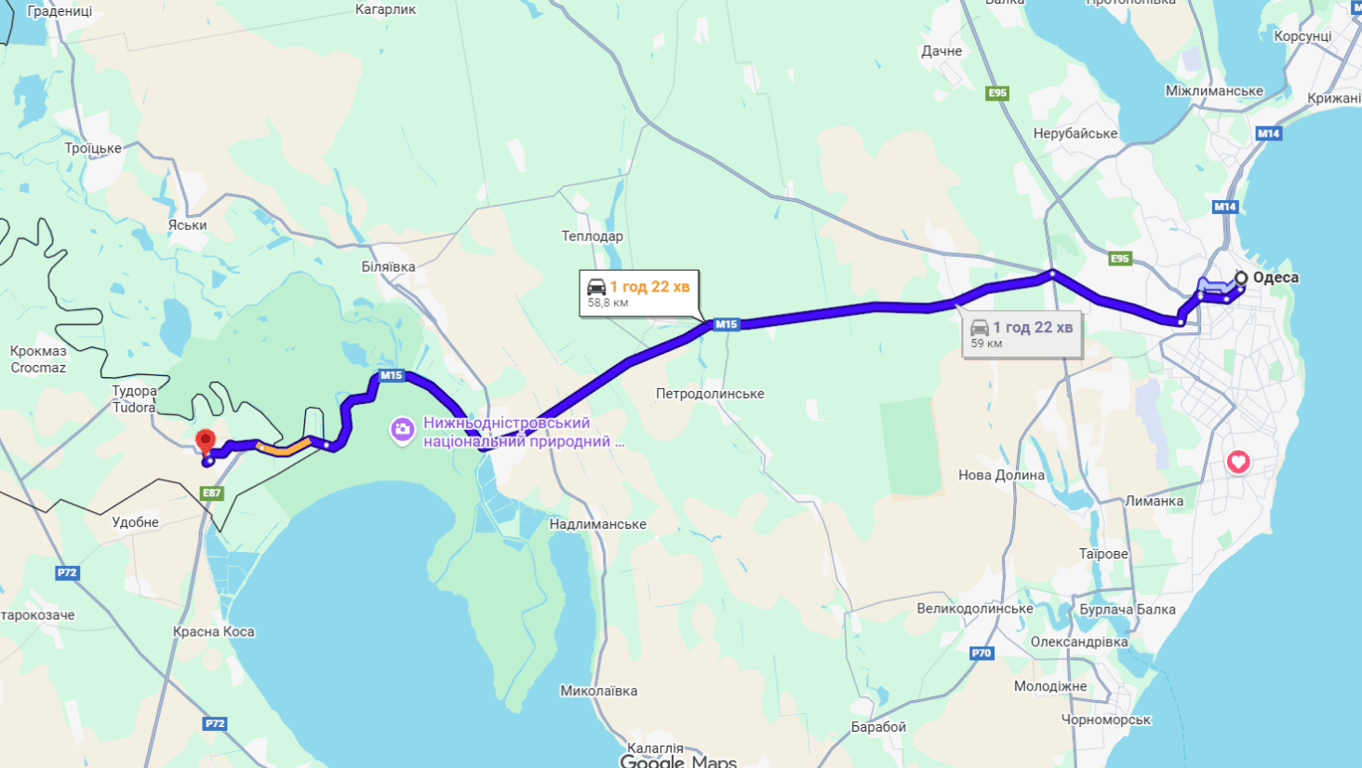 Затори на трасі Одеса-Рені