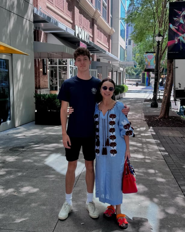 Лілія Подкопаєва з сином Вадимом