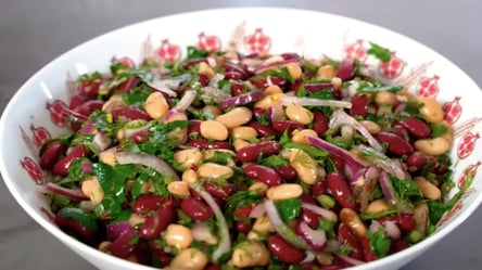 Рецепт салата с фасолью — источник магния и железа - 285x160