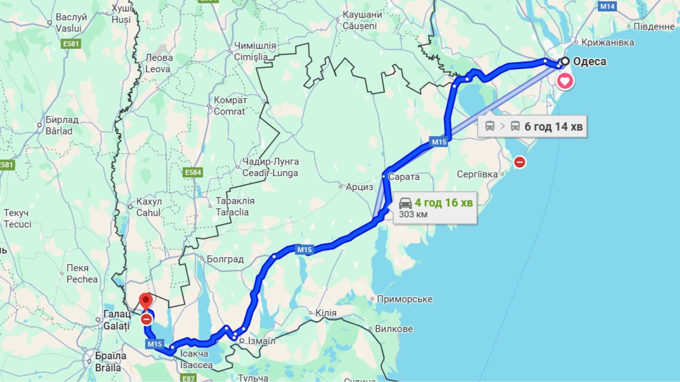 Затори по дорозі до Рені