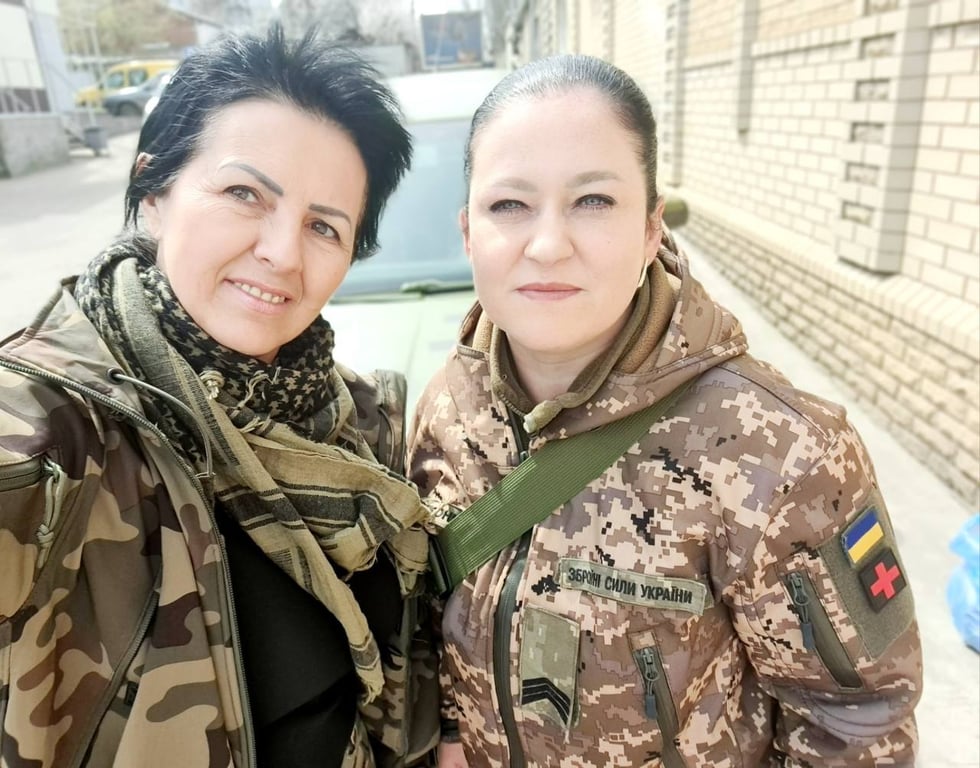 Ірина Голосна з подругою військовою. Фото: Ірина Голосна