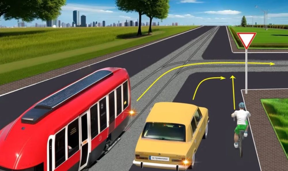 ПДД тест для внимательных — какой порядок разъезда перекрестка - фото 1