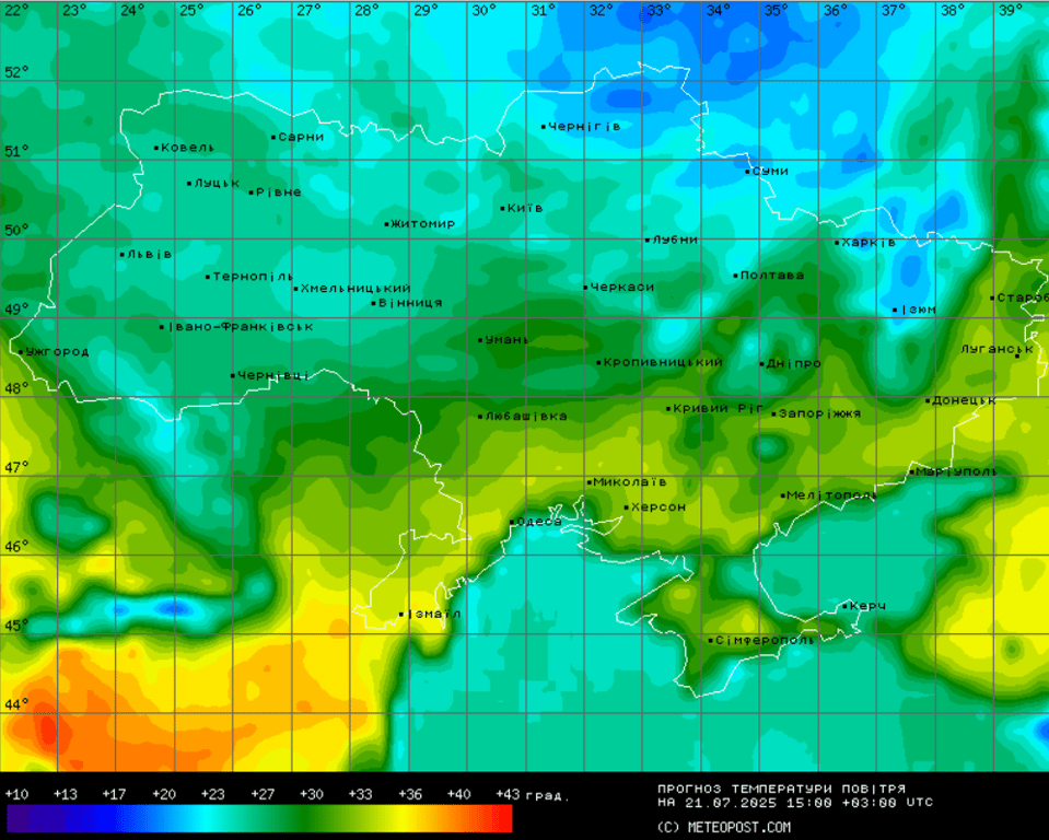 Погода в Україні 21 липня