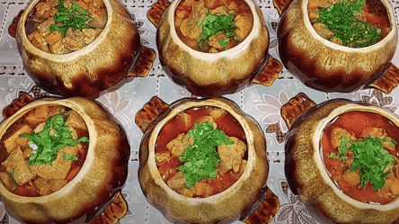 М'ясо з овочами в горщиках — човлент по-закарпатськи - 285x160