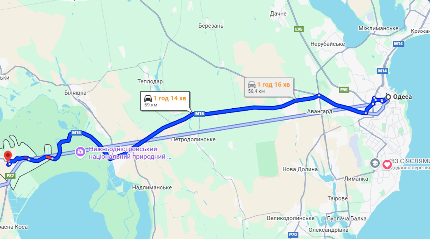 Затори на трасі Одеса-Рені