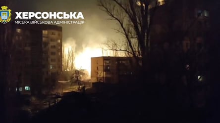Ракетний удар по Херсону — у місті вирує масштабна пожежа - 285x160