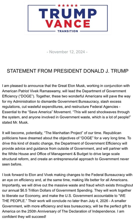 Трамп призначив Маска на важливу посаду