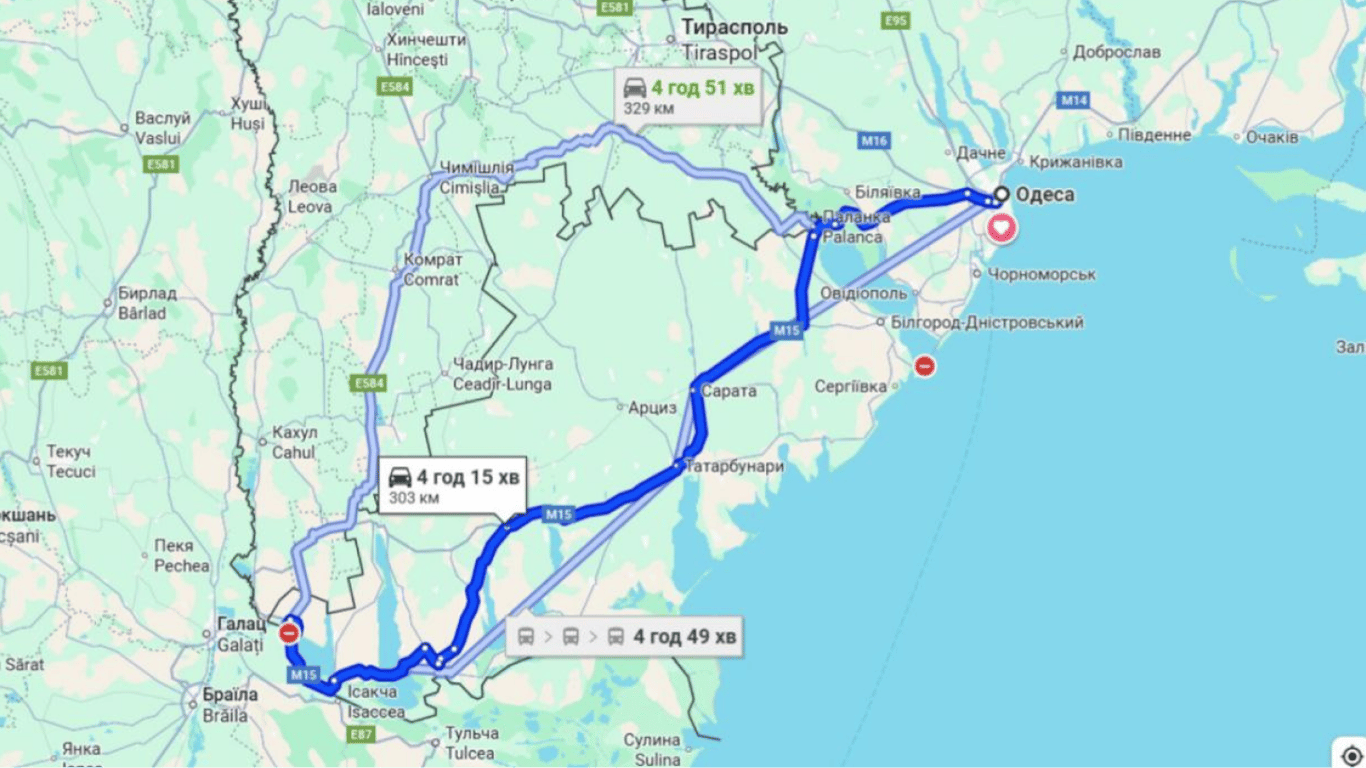 Затори по дорозі до Рені