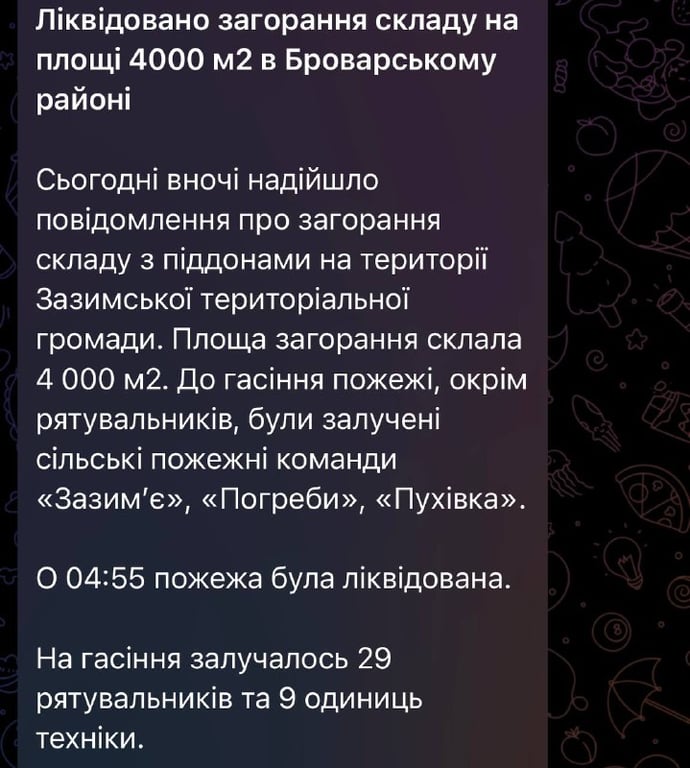 Рятувальники ліквідували загорання складу на Київщині - фото 2