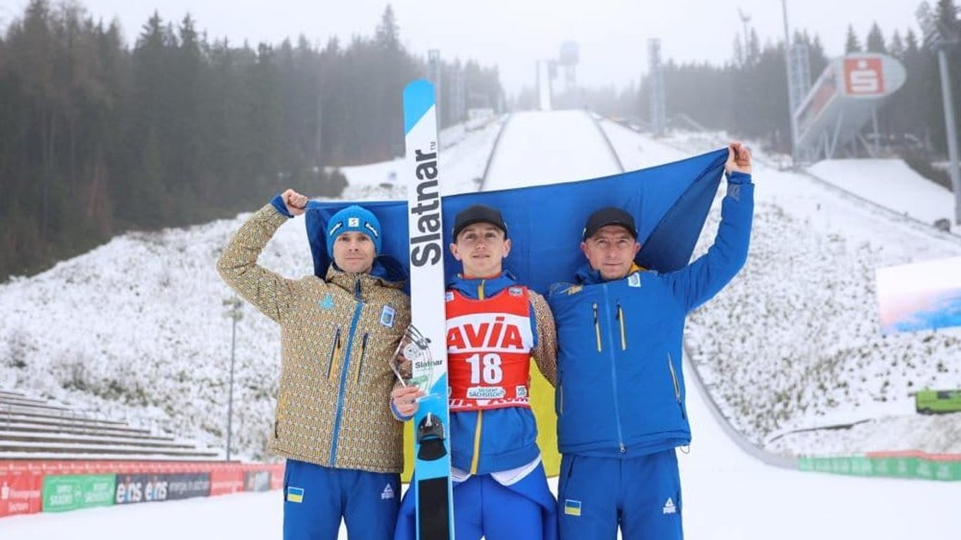 Евгений Марусяк выиграл первое для Украины золото Кубка мира по прыжкам с трамплина