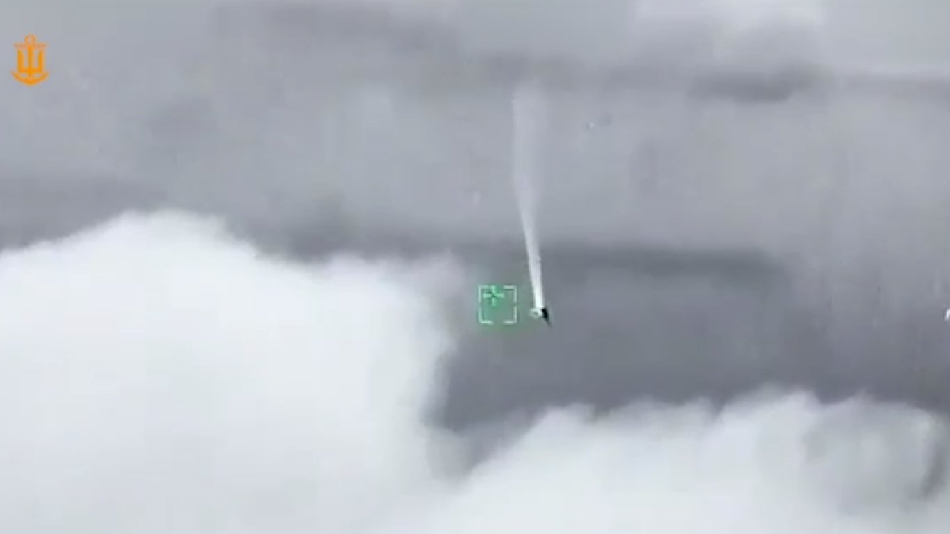 Уничтожение российского дрона над Одесчиной — Военно-Морские силы показали кадры точной работы