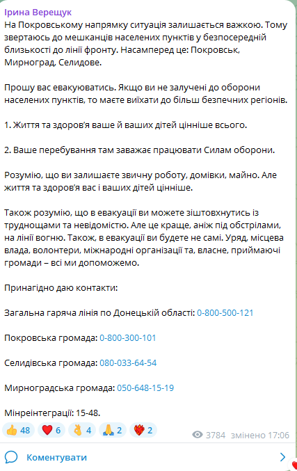 повідомлення верещук