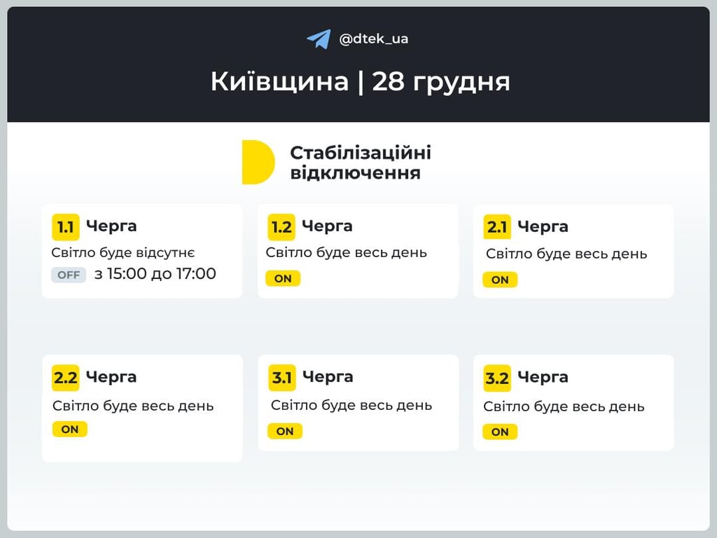 Світла не буде — ДТЕК повідомила про графіки на Київщині завтра - фото 3